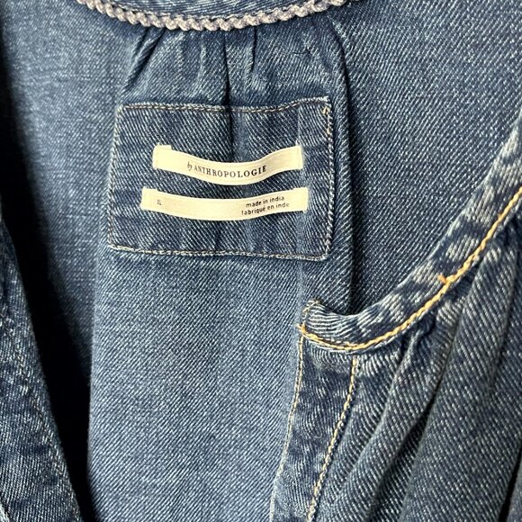 Anthropologie Somerset Cotton Denim Mini Dress XL - Picture 7 of 10